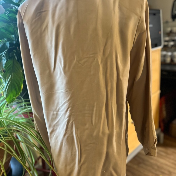 Anne Carson vintage 1990’s tan silk tunic - Picture 4 of 5